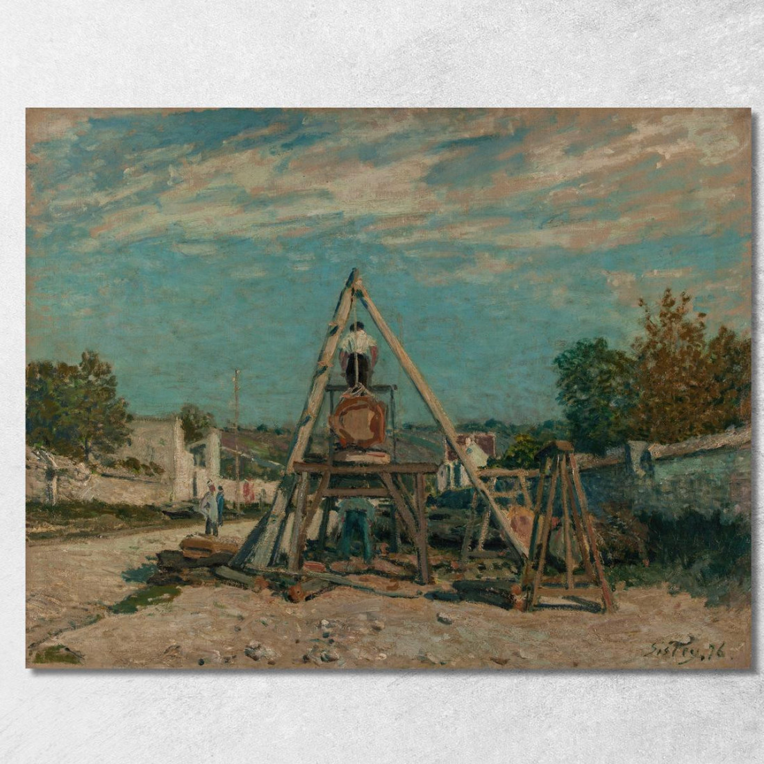 I Segatori Di Lungo Alfred Sisley asi51 quadro stampato su tela