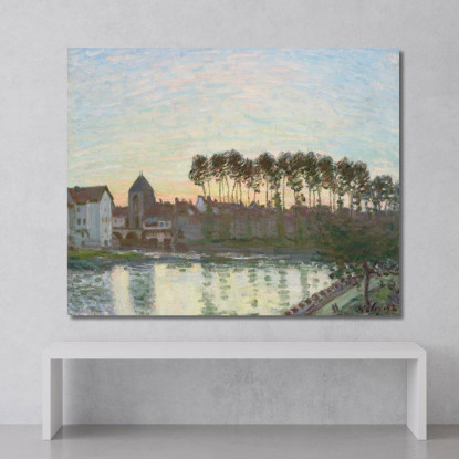 Moret-Sur-Loing Al Tramonto Alfred Sisley asi60 quadro stampato su tela