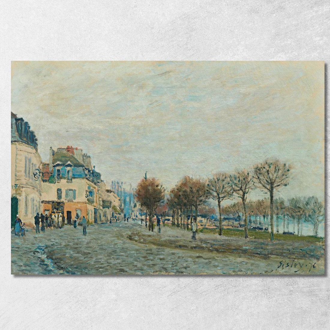 Port-Marly Prima Dell'Inondazione Alfred Sisley asi64 quadro stampato su tela Port-Marly Prima Dell'Inondazione Alfred Sisley asi64 quadro stampato su tela