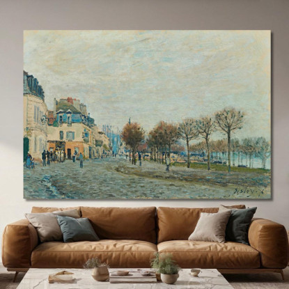 Port-Marly Prima Dell'Inondazione Alfred Sisley asi64 quadro stampato su tela