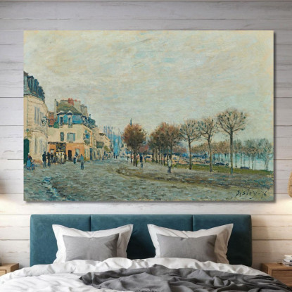 Port-Marly Prima Dell'Inondazione Alfred Sisley asi64 quadro stampato su tela