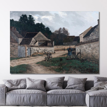 Strada Del Villaggio A Marlotte Alfred Sisley asi66 quadro stampato su tela