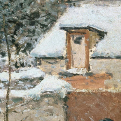 Neve A Louveciennes Alfred Sisley asi74 quadro stampato su tela