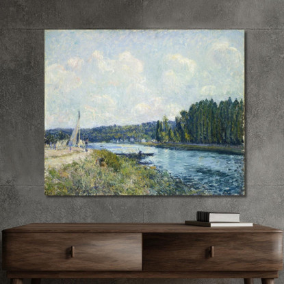 Le Rive Dell'Oise Alfred Sisley asi77 quadro stampato su tela