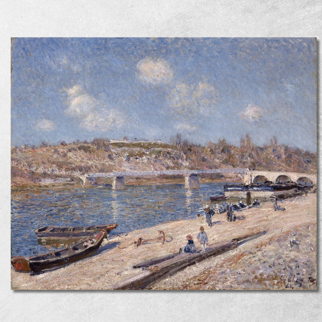 La Spiaggia Di Saint-Mammès Alfred Sisley asi78 quadro stampato su tela