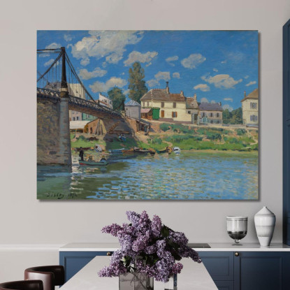 Il Ponte Di Villeneuve-La-Garenne Alfred Sisley asi79 quadro stampato su tela