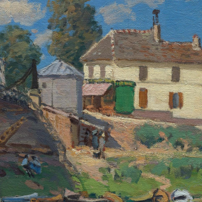 Il Ponte Di Villeneuve-La-Garenne Alfred Sisley asi79 quadro stampato su tela