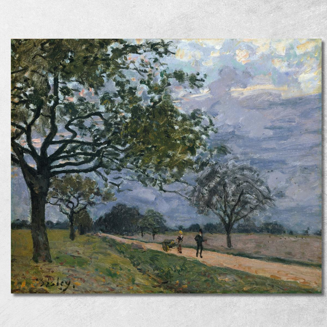 La Strada Da Versailles A Louveciennes Alfred Sisley asi85 quadro stampato su tela