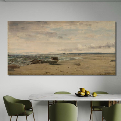 Spiaggia Di Jæren 2 Amaldus Nielsen ani148 quadro stampato su tela