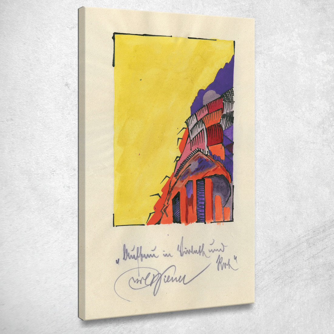 Struttura In Viola E Rosso Karl Wiener kwn27 quadro stampato su tela Struttura In Viola E Rosso Karl Wiener kwn27 quadro stampato su tela