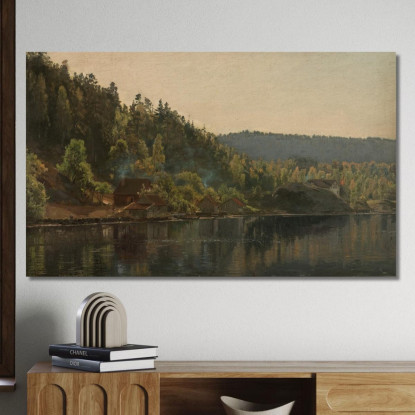 Langesand Presso Risor Amaldus Nielsen ani155 quadro stampato su tela