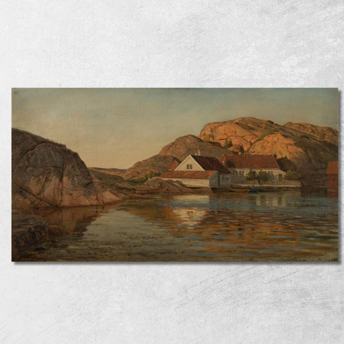 Renneholmen Ny-Hellesund Amaldus Nielsen ani184 quadro stampato su tela