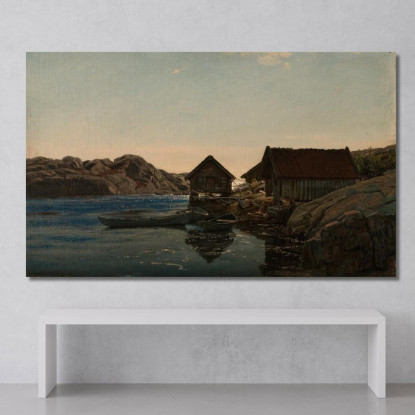 Magazzini Costieri Lindesnes Amaldus Nielsen ani190 quadro stampato su tela