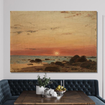 Tramonto Amaldus Nielsen ani204 quadro stampato su tela