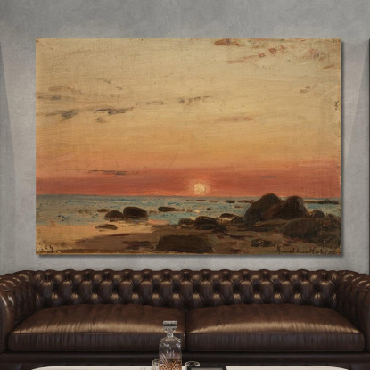 Tramonto Amaldus Nielsen ani204 quadro stampato su tela