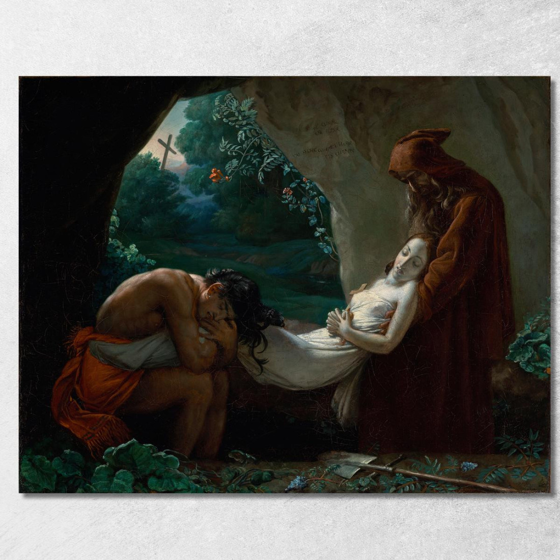 Sepoltura Di Atala Anne Louis Girodet-Trioson alg2 quadro stampato su tela Sepoltura Di Atala Anne Louis Girodet-Trioson alg2 quadro stampato su tela