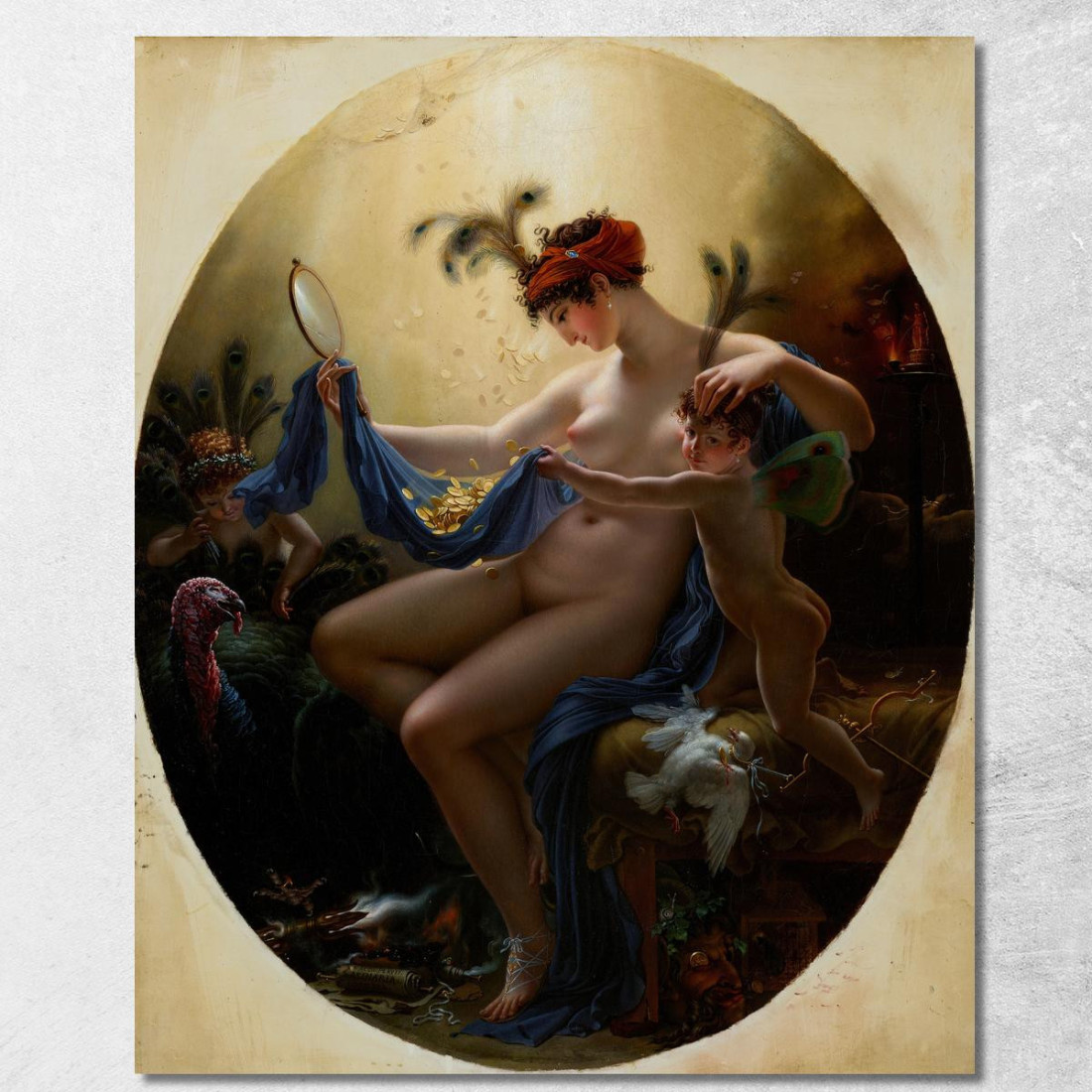 Ritratto Di Mlle. Lange Come Danae Anne Louis Girodet-Trioson alg7 quadro stampato su tela Ritratto Di Mlle. Lange Come Danae Anne Louis Girodet-Trioson alg7 quadro stampato su tela