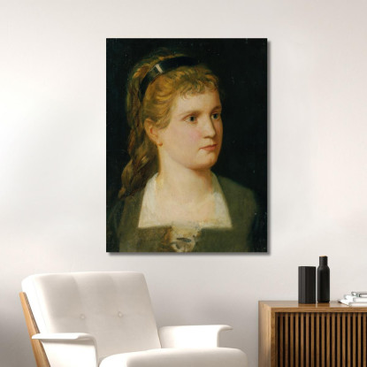 Mezzobusto Della Nipote Kathchen Winder Anton Romako arm10 quadro stampato su tela