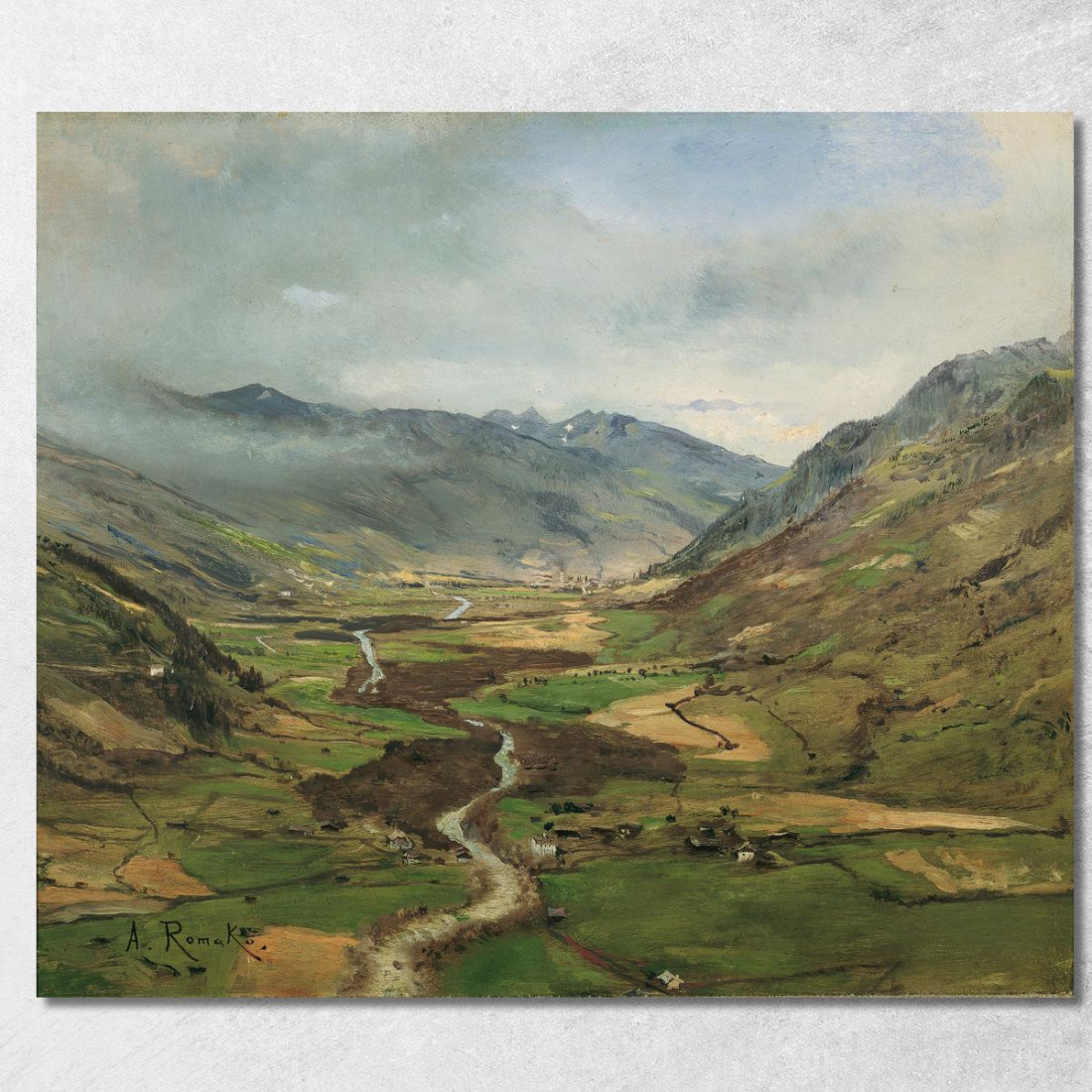 La Valle Di Gastein Ii Anton Romako arm14 quadro stampato su tela La Valle Di Gastein Ii Anton Romako arm14 quadro stampato su tela