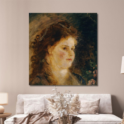 Ragazza Con Collana Di Perle Nei Capelli Anton Romako arm40 quadro stampato su tela