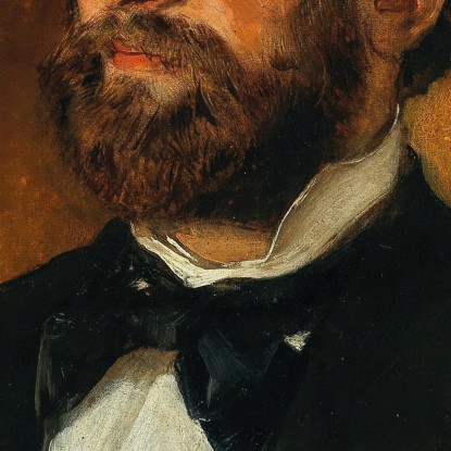 Ritratto Dell'Architetto Johann De Colle (1840-1889) Anton Romako arm45 quadro stampato su tela