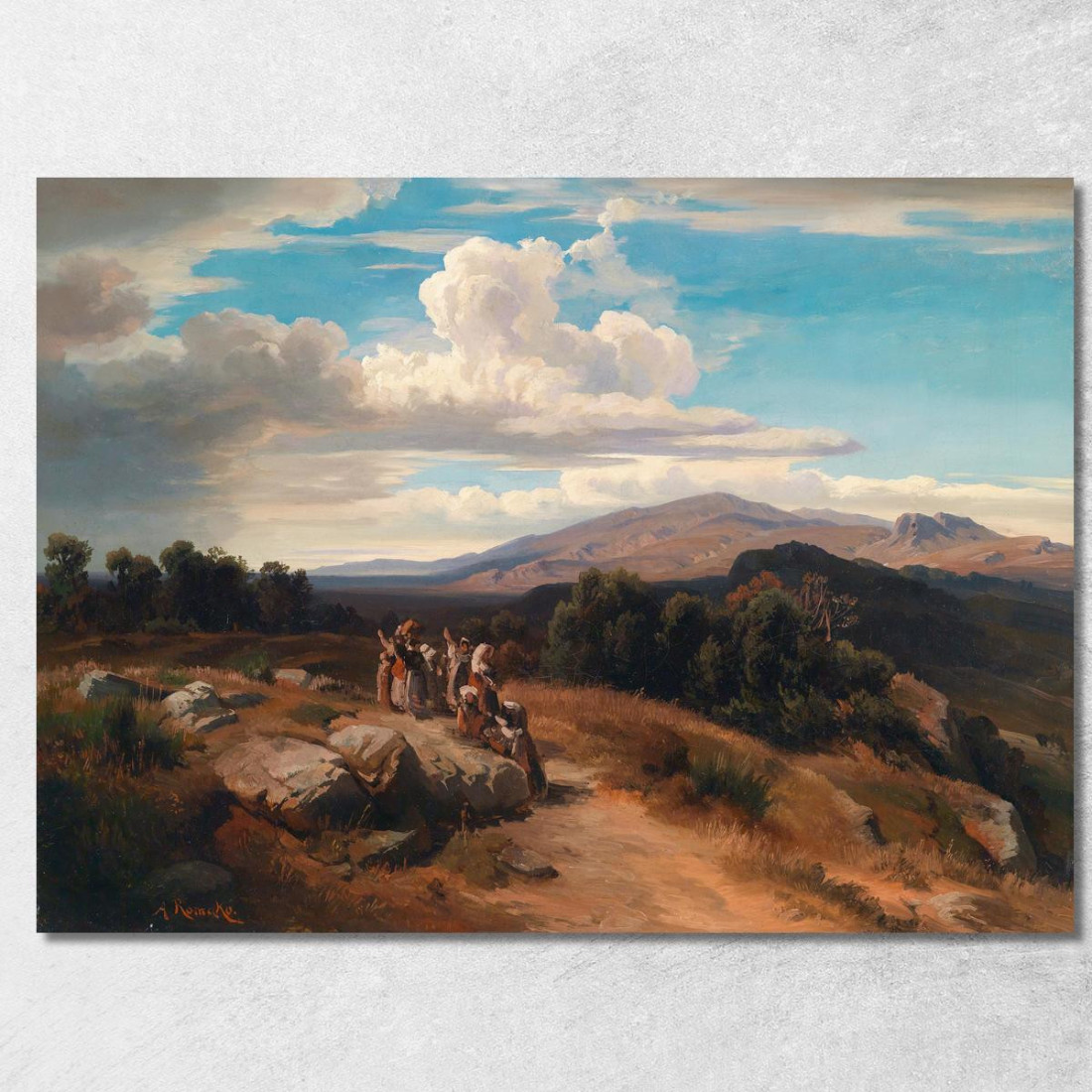 Paesaggio Spagnolo Anton Romako arm52 quadro stampato su tela Paesaggio Spagnolo Anton Romako arm52 quadro stampato su tela