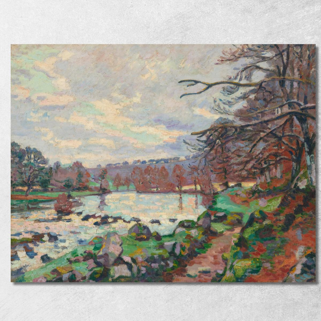 Diga Di Genetin Crozant Armand Guillaumin agl3 quadro stampato su tela Diga Di Genetin Crozant Armand Guillaumin agl3 quadro stampato su tela