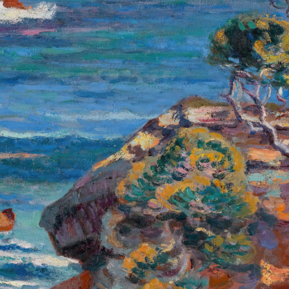 Riva Del Mare Ad Agay Armand Guillaumin agl5 quadro stampato su tela