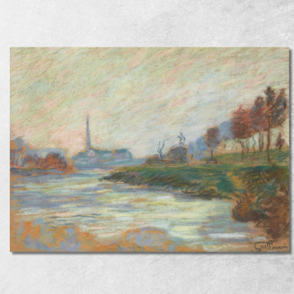 Confluenza Della Marna E Della Senna Île-De-France Armand Guillaumin agl11 quadro stampato su tela