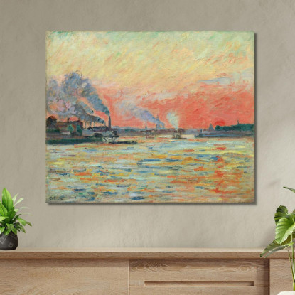 Confluenza Della Senna E Della Marna A Ivry Armand Guillaumin agl12 quadro stampato su tela