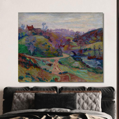 Crozant Ponte Charraud Armand Guillaumin agl15 quadro stampato su tela