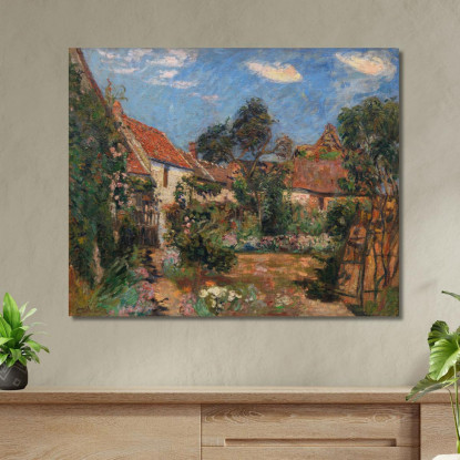 Giardino A Janville-Sur-Juine Armand Guillaumin agl21 quadro stampato su tela