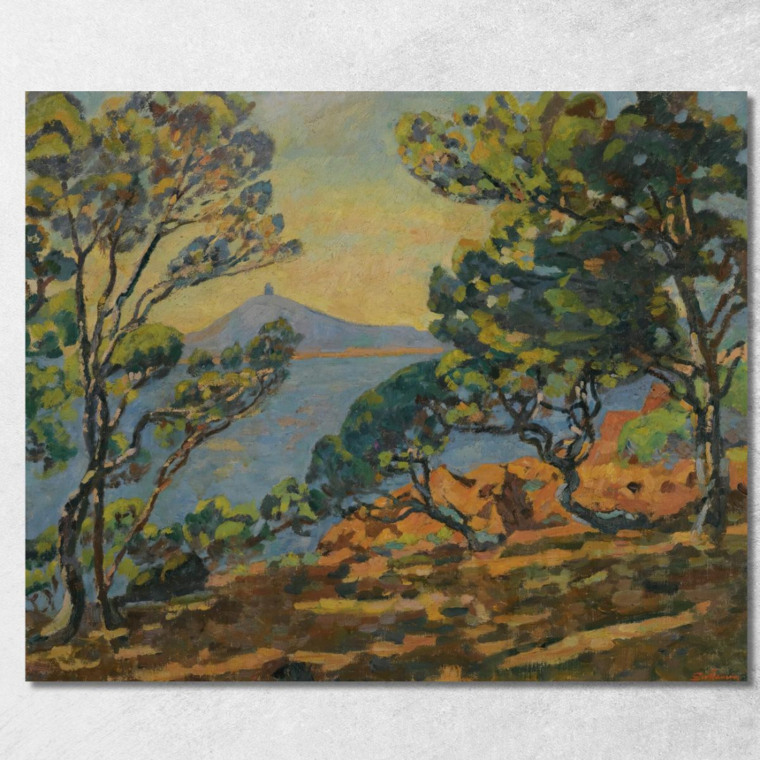 La Baia Di Agay E Il Semaforo Armand Guillaumin agl22 quadro stampato su tela La Baia Di Agay E Il Semaforo Armand Guillaumin agl22 quadro stampato su tela