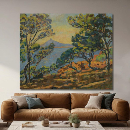 La Baia Di Agay E Il Semaforo Armand Guillaumin agl22 quadro stampato su tela