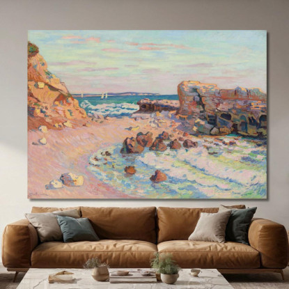 La Pierrière A Saint-Palais Marea Montante Armand Guillaumin agl25 quadro stampato su tela