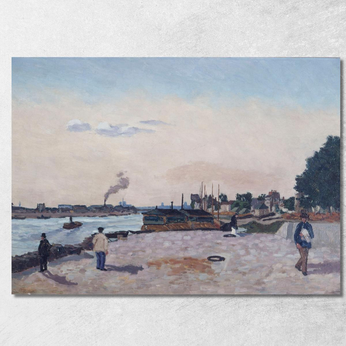 Il Molo Di Bercy Armand Guillaumin agl37 quadro stampato su tela Il Molo Di Bercy Armand Guillaumin agl37 quadro stampato su tela