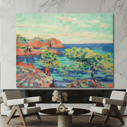 Le Trayas Armand Guillaumin agl39 quadro stampato su tela