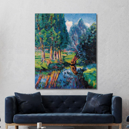 Paesaggio A Breuillet Armand Guillaumin agl70 quadro stampato su tela