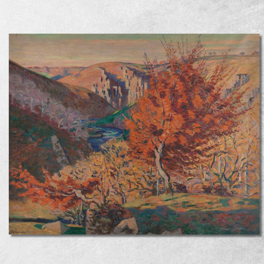Paesaggio La Roccia Della Fileuse Armand Guillaumin agl71 quadro stampato su tela Paesaggio La Roccia Della Fileuse Armand Guillaumin agl71 quadro stampato su tela