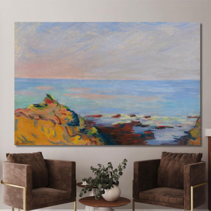 Saint-Palais Riva Del Mare Armand Guillaumin agl85 quadro stampato su tela