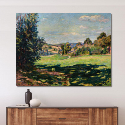 Villaggio Sul Pendio Valle Di Chevreuse Armand Guillaumin agl95 quadro stampato su tela