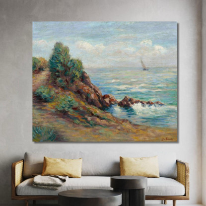 Barca A Vela Ad Agay Armand Guillaumin agl96 quadro stampato su tela
