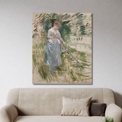 Fienatrice Berthe Morisot bmr8 quadro stampato su tela