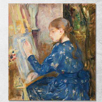 Giovane Ragazza Che Scrive Berthe Morisot bmr18 quadro stampato su tela