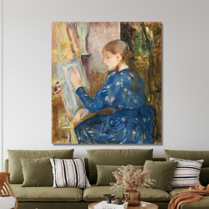 Giovane Ragazza Che Scrive Berthe Morisot bmr18 quadro stampato su tela