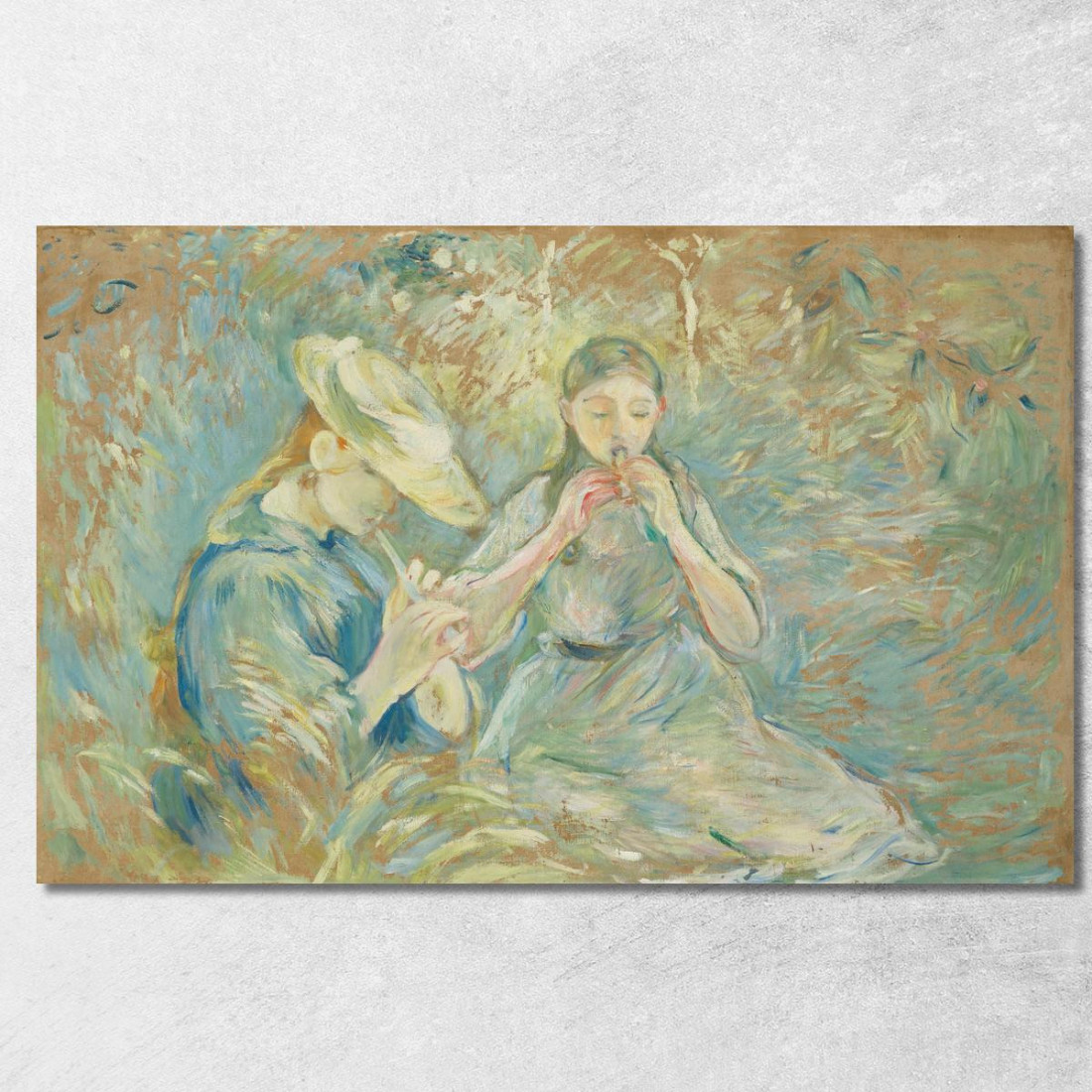 Il Flageolet Berthe Morisot bmr21 quadro stampato su tela Il Flageolet Berthe Morisot bmr21 quadro stampato su tela