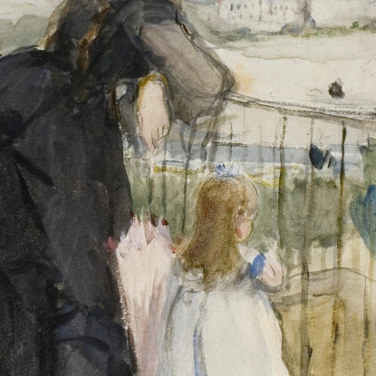 Sul Balcone Berthe Morisot bmr24 quadro stampato su tela