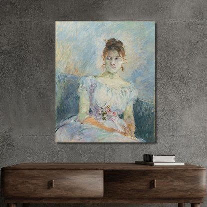Paule Gobillard In Abito Da Ballo Berthe Morisot bmr25 quadro stampato su tela