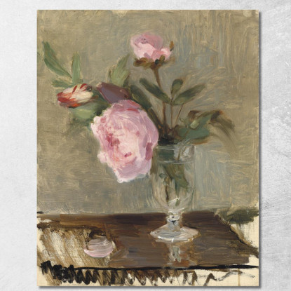 Peonie Berthe Morisot bmr27 quadro stampato su tela