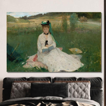 Lettura Berthe Morisot bmr30 quadro stampato su tela